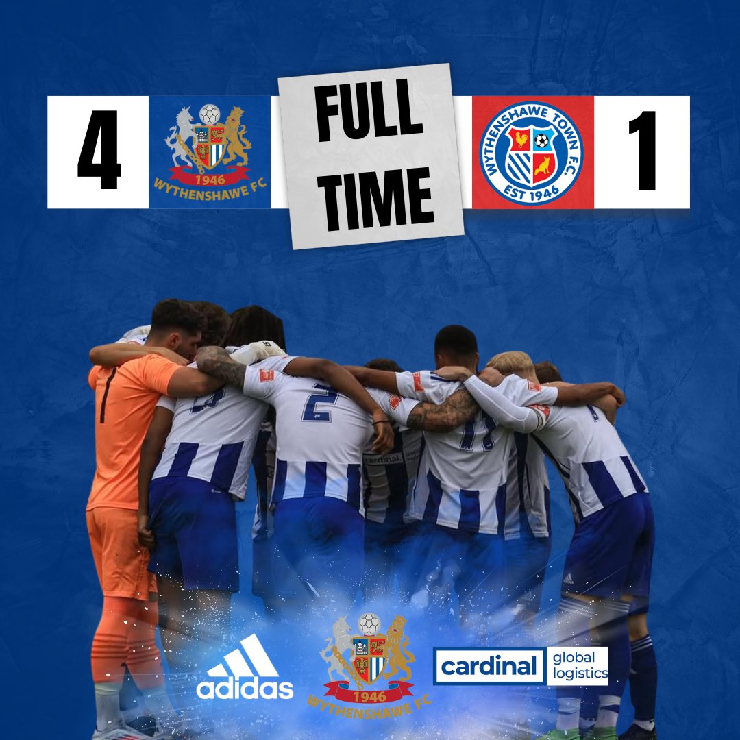 5/5 in pre season. 

Thanks for your fantastic support. See you next week for the league opener!

⚽️Darius Palma
⚽️Steven Hewitt
⚽️Bryan Ly
⚽️Darrhyll Mason

#Wythenshawe #UpTheAmmies 🔵⚪️