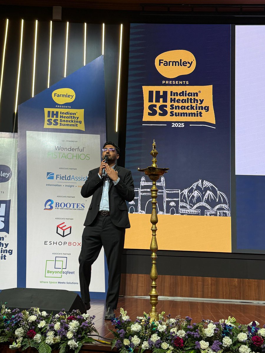Farmley (@farmleyin) on Twitter photo At #IHSS2025, Nikhil Agarwal of <a href="/FieldAssist/">FieldAssist</a> broke it down: great products fail without visibility.
From trade trust to outlet ROI, AI is helping healthy snack brands unlock GTM muscle and scale smarter.
The future isn’t digital. It’s data-driven.
#HealthySnackingSummit2025 At #IHSS2025, Nikhil Agarwal of <a href="/FieldAssist/">FieldAssist</a> broke it down: great products fail without visibility.
From trade trust to outlet ROI, AI is helping healthy snack brands unlock GTM muscle and scale smarter.
The future isn’t digital. It’s data-driven.
#HealthySnackingSummit2025