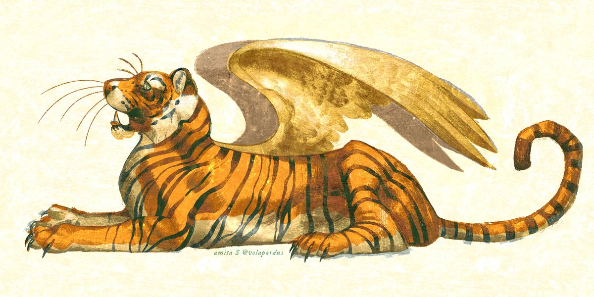 Volapardus's tweet image. So very inspired by vintage astronomical chart illustrations
little tiger from this week 🐯
#art #illustration