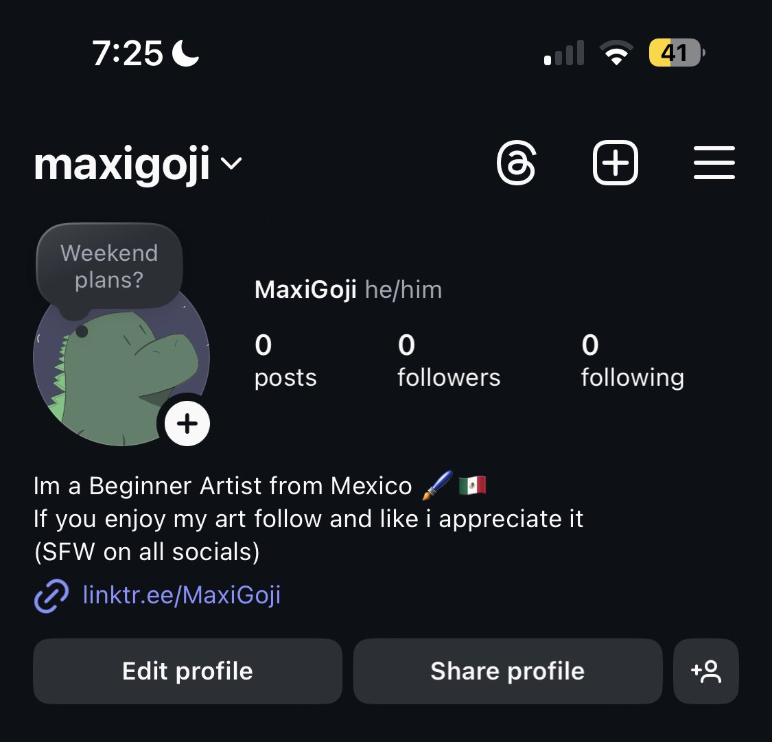 MaxiGoji's tweet image. Offtopic but i made an instagram acc go check it out idk heh… 🦖