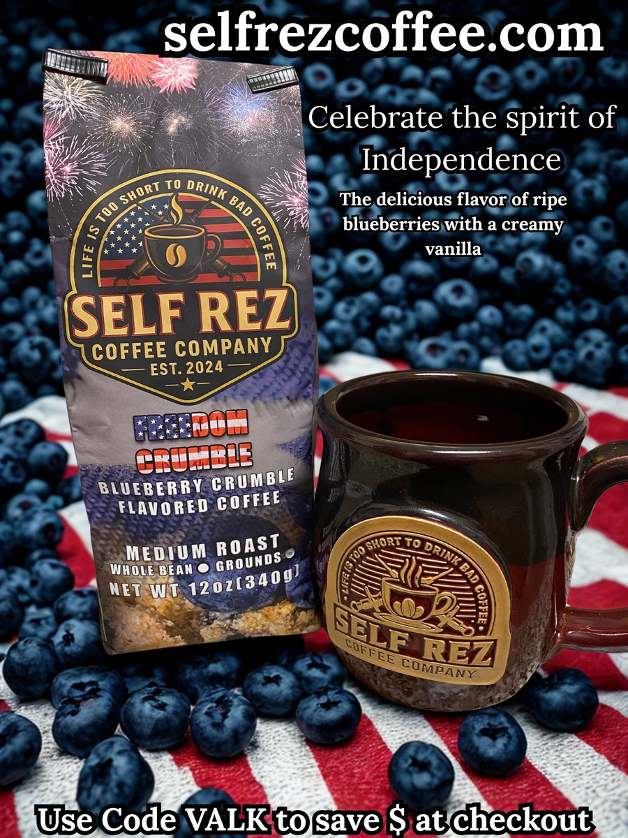 LadyValkyrie96's tweet photo. Guys if you haven't grabbed a bag of Freedom Crumble you better run and grab a bag now!☕️
Supply is running low - and this may or may not be coming back 👀
🔗➡️https://t.co/VLXfFqXMHJ
Code VALK will save you $$ at checkout
#blueberry #freedomcrumble #coffeelovers #selfrezcoffee #coffee #flavoredcoffee #vanilla