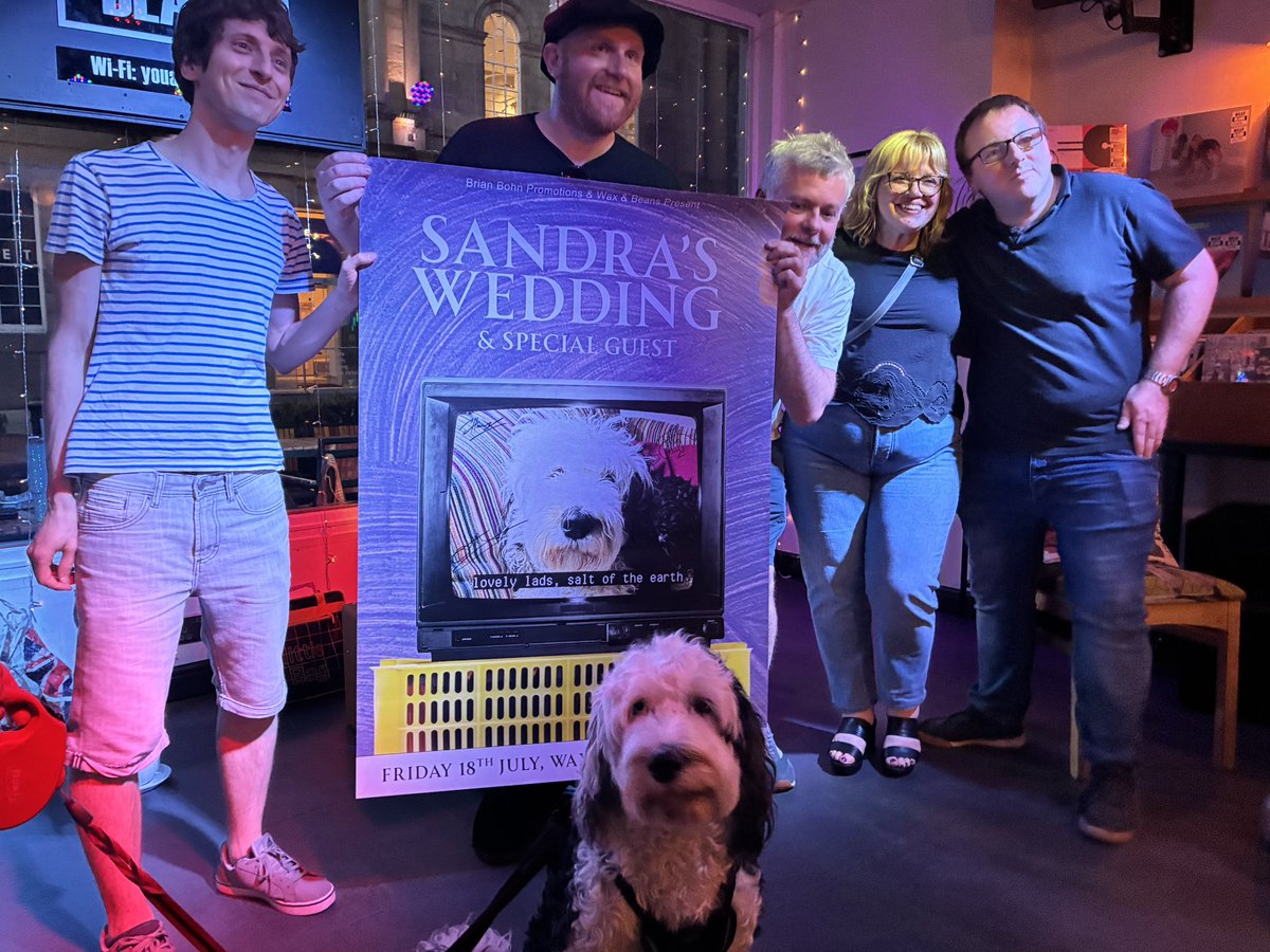 therealpaulac's tweet image. Great night last night watching @SandrasWedding at @waxandbeans … Luna is a natural poser 😀