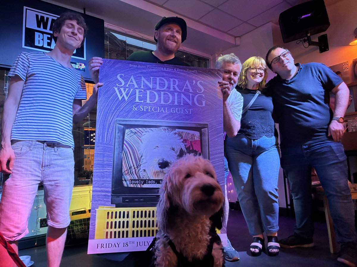 therealpaulac's tweet image. Great night last night watching @SandrasWedding at @waxandbeans … Luna is a natural poser 😀
