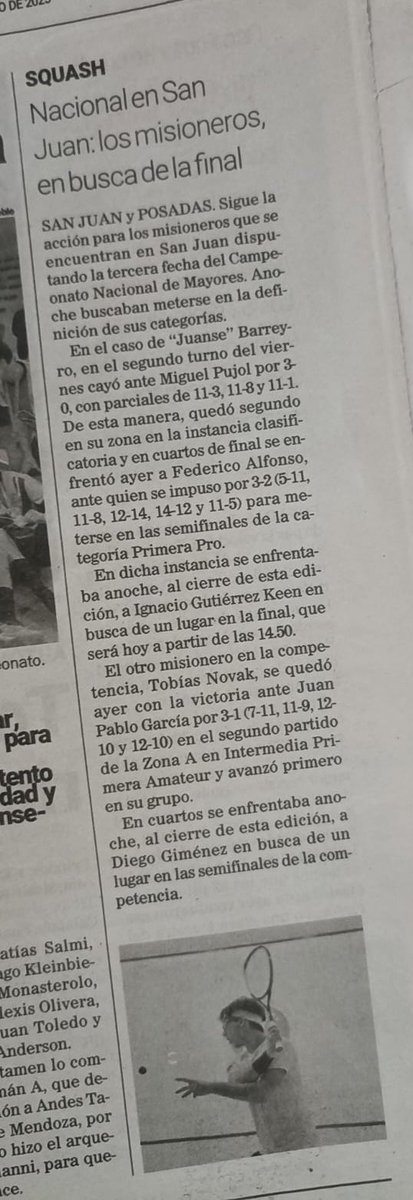 Noticias  #squash #tierracolorada <a href="/primeraedicionw/">Primera Edición</a>