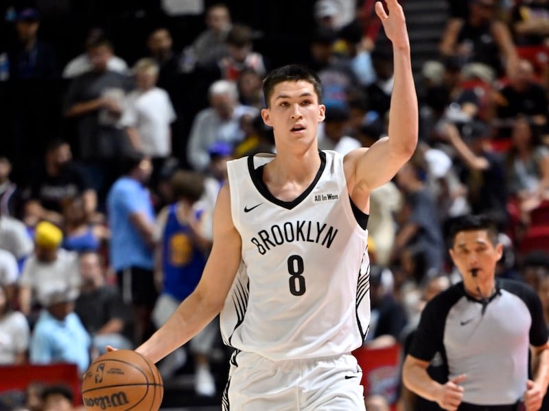 Egor Demin in Summer League 

11.3 points, 4.3 rebounds, 1.7 assists

41% FG
43% 3PT
100% FT 
25 mpg

Solid outing for Demin in Summer League, jump shot looked good, but needs to work on his interior scoring. 23 out of 27 of his total shots were 3s