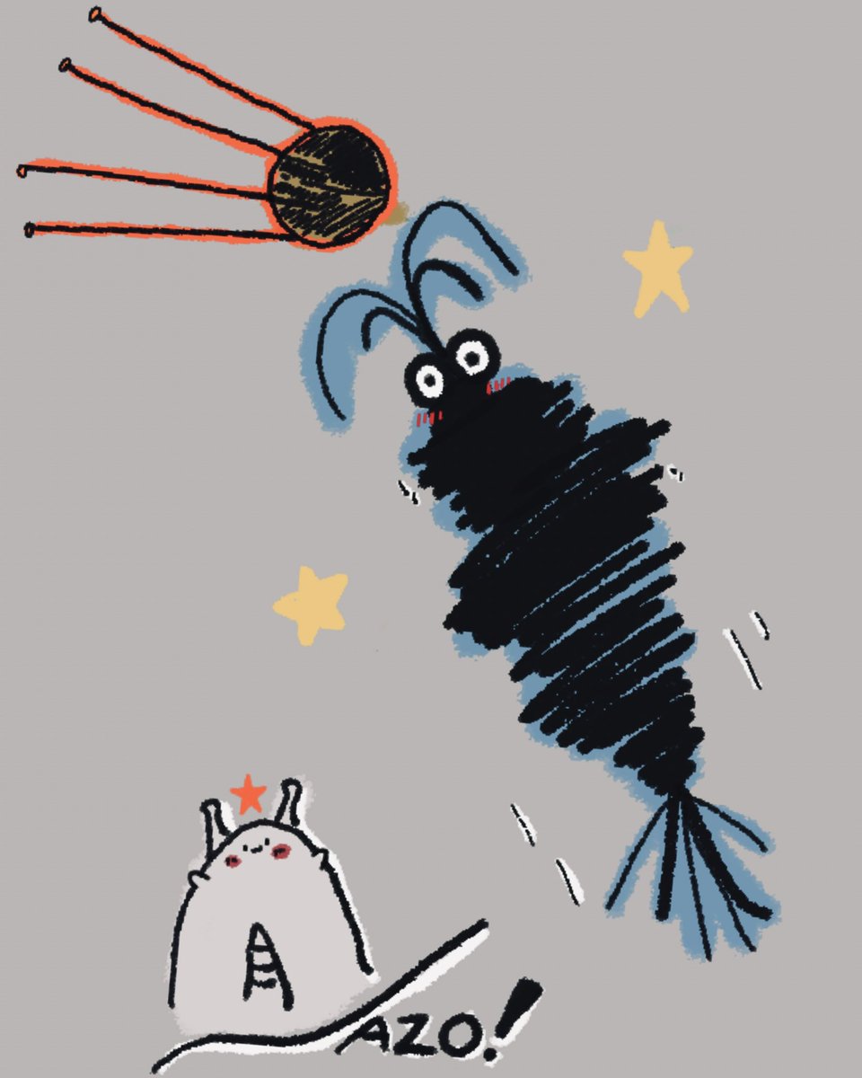 NAZOSEIMEITAI's tweet image. 『 宇宙ゴミを食べたい虫 』
#illustration #art #イラスト #絵 #アート #虫 #人工衛星 #宇宙ゴミ #オリジナルキャラクター
