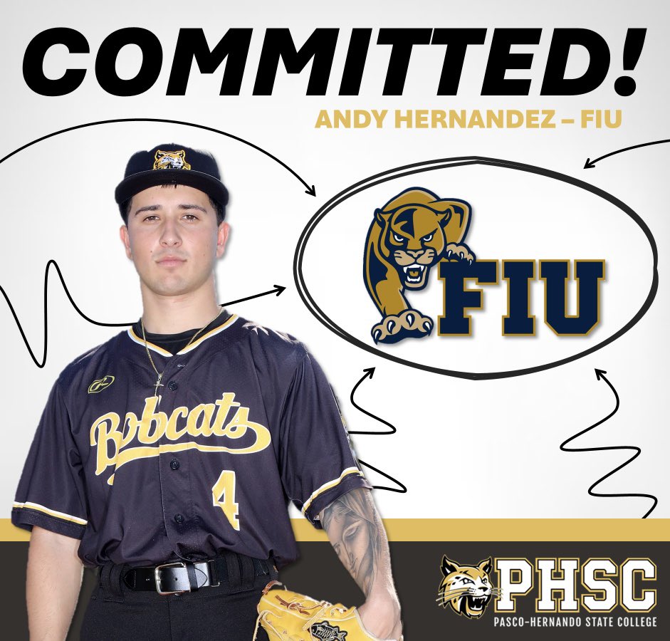 AthleticsPHSC's tweet image. COMMITTED. Andy Hernandez of the Men’s Baseball Team has committed to FIU!
PHSC Athletics wishes you the best of luck in your future endeavors. Go Bobcats! 😼
#BackTheCats 🐾