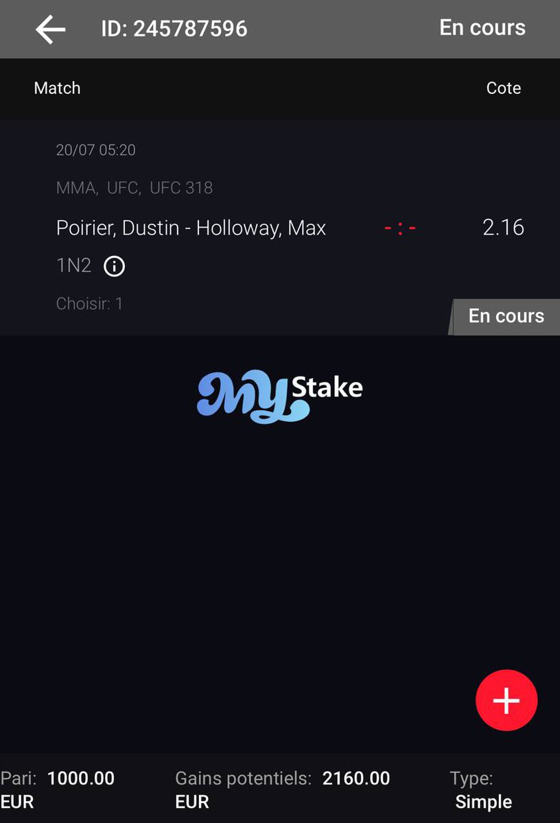 TONTONSEB10's tweet image. 🧨CARTOUCHE #UFC318  !🧨

POIRIER GAGNE : 2,16🚀 

❤️ LIKE x ♻️ SI TU FOLLOW TONTON

#TeamParieur