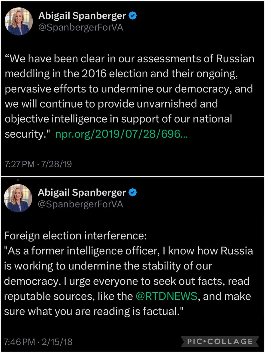 NOVA Campaigns (@nova_campaigns) on Twitter photo In 2 posts, <a href="/SpanbergerForVA/">Abigail Spanberger</a> demonstrates: 1) She pushed treasonous RussiaGate hoax, 2) She’s a terrible intel analyst & CIA case officer In 2 posts, <a href="/SpanbergerForVA/">Abigail Spanberger</a> demonstrates: 1) She pushed treasonous RussiaGate hoax, 2) She’s a terrible intel analyst & CIA case officer