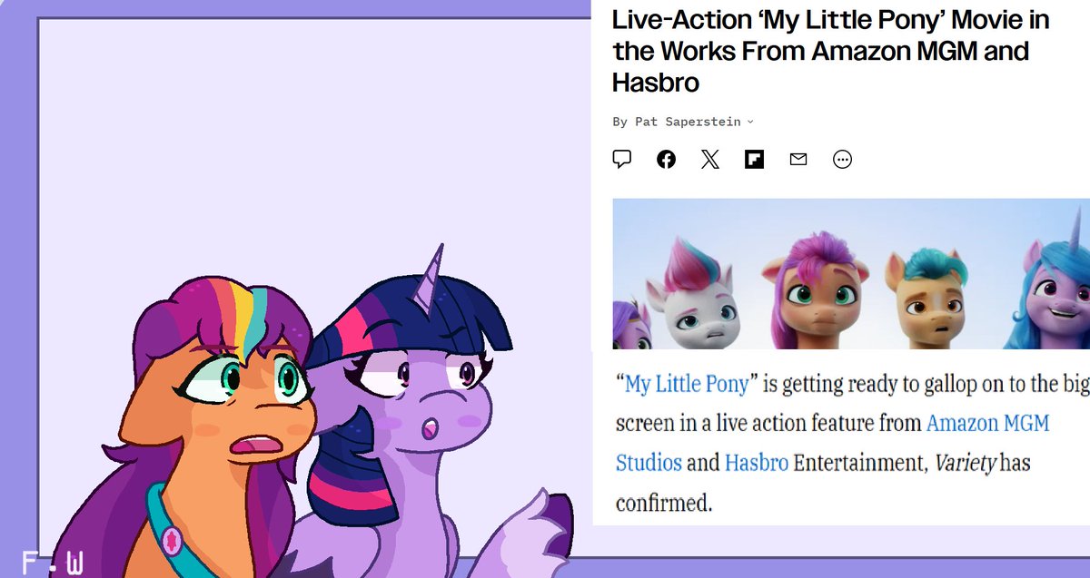 featherwing555's tweet image. Mlp live action?!馃А馃挏
Can't fully decide my opinion on this news, I'm just surprised we're getting a live action mlp.... live action?!?
#mlp #mylittlepony #mlpg4 #mlpg5
#SunnyStarscout #TwilightSparkle #mlpliveaction
