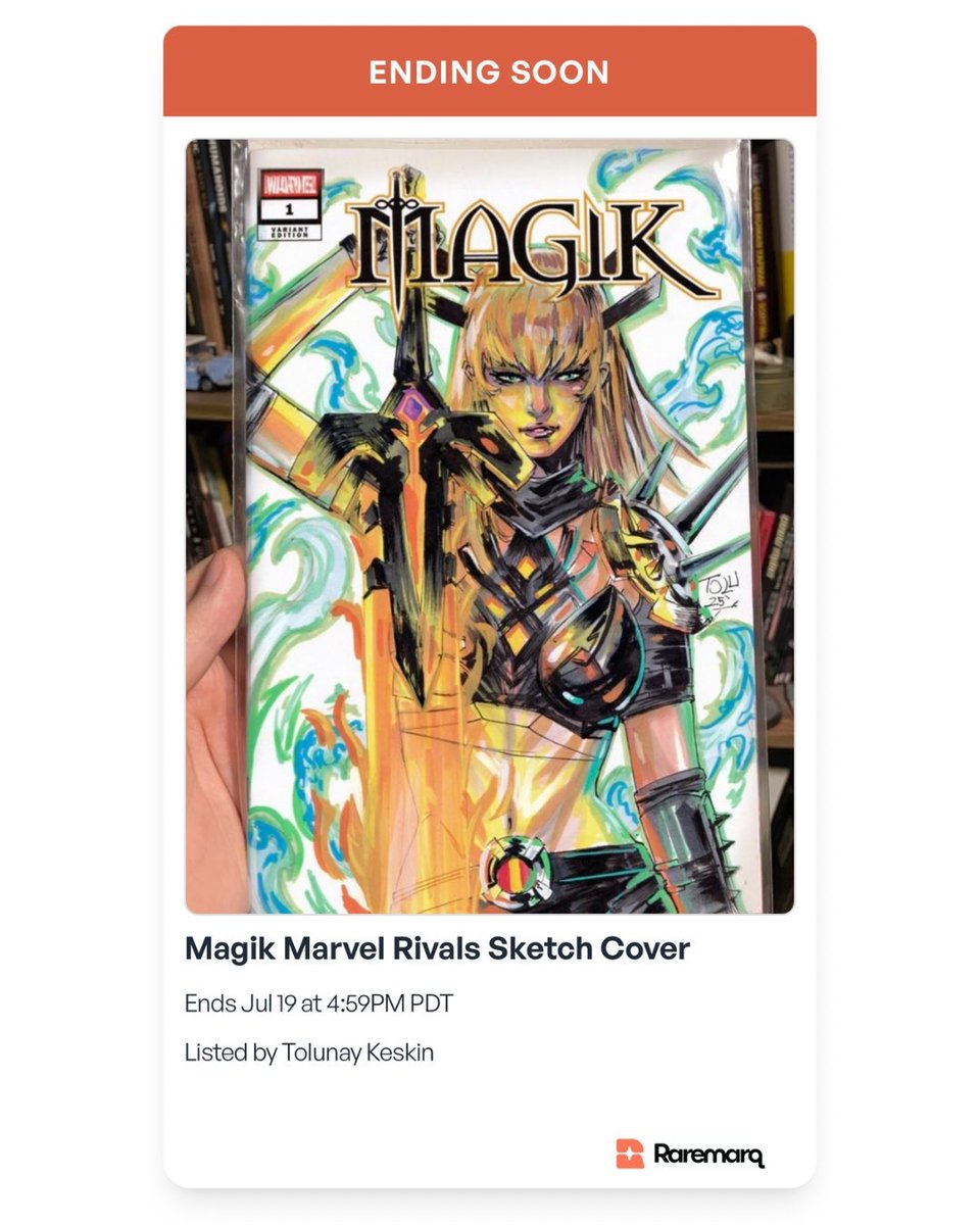 raremarq's tweet image. Two epic pieces by the talented Tolunay Keskin are ending today - Magik and She-Hulk! Don’t miss your shot to own these stunning pieces of Marvel art!
Auctions end July 19, 2025 at 4:59pm PDT
raremarq.com/u/tolunay
#magik #shehulk #marvelcomics #sketchart
