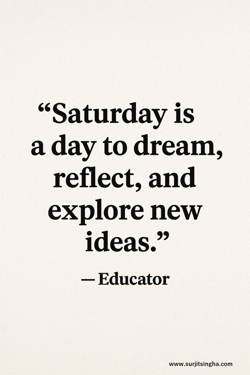 Let your weekend begin with inspiration &amp; purpose! Take time today to slow down, nurture UR creativity, &amp; envision the possibilities ahead. Whether UR journaling, brainstorming, or just enjoying a quiet moment—make space 4 growth &amp; imagination.
🌱 
🔗 surjitsingha.com