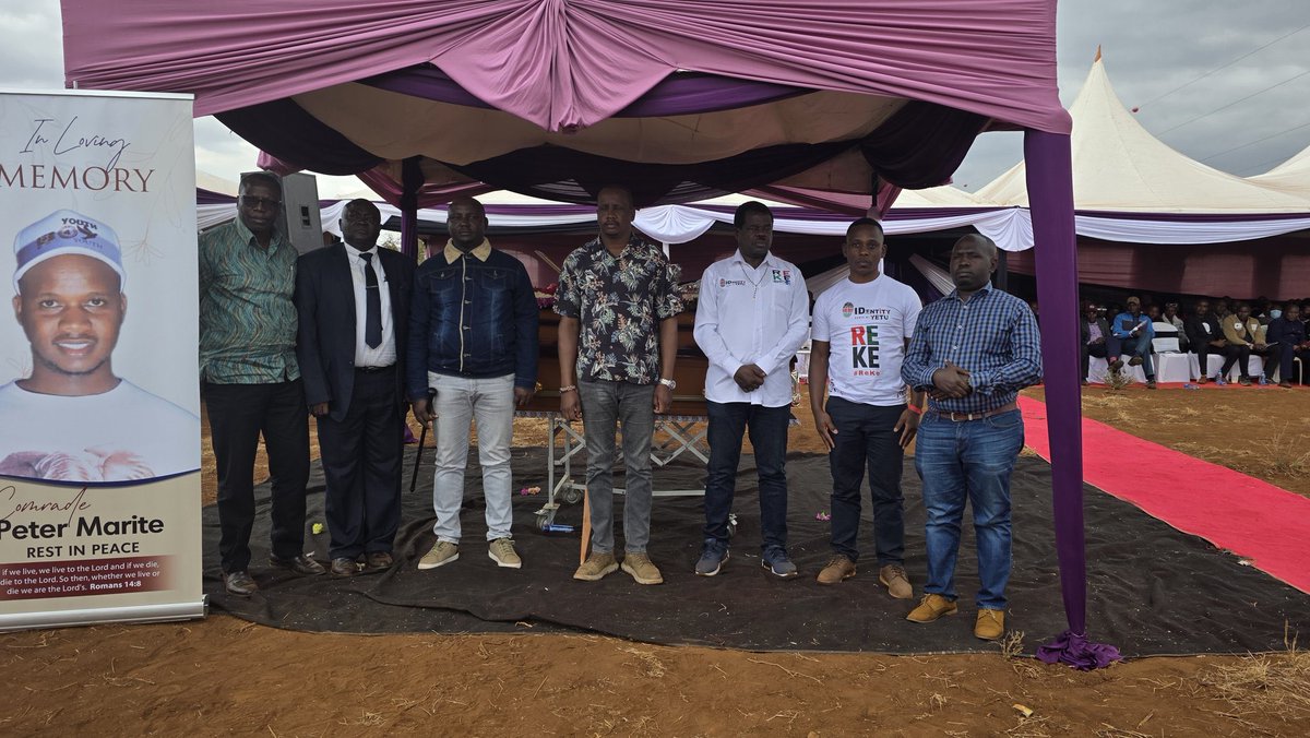 Today, I joined Hon. Samuel Sakimba Parashina, MP for Kajiado South, to bid farewell to Comrade Peter Marite, our First #OOO Captain in Kajiado County. Peter was a brilliant youth leader, student at TUK, and passionate grassroots organizer. He was instrumental in shaping the