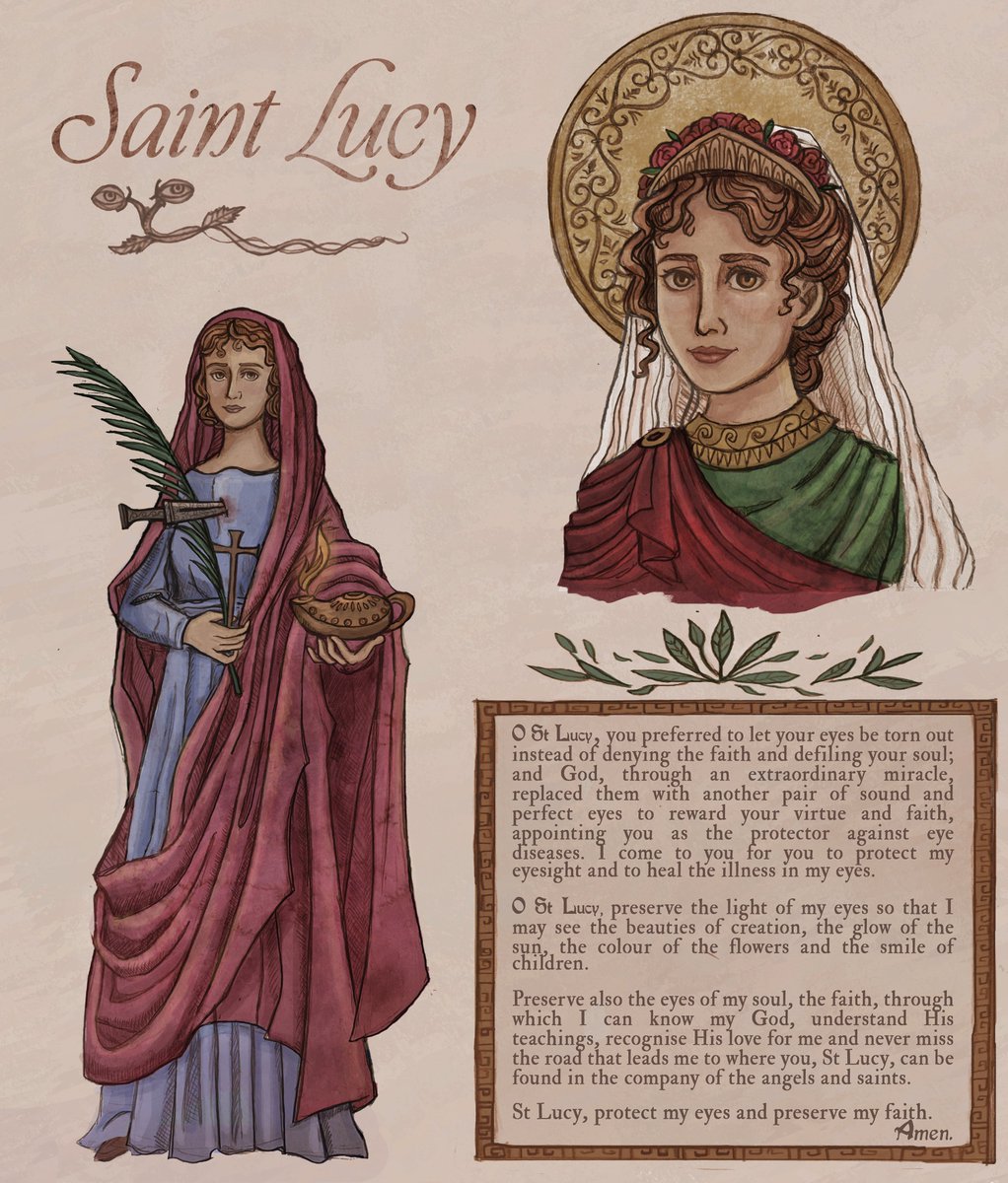 luxangelae's tweet image. Saint Lucy🕯️(i love herrr)