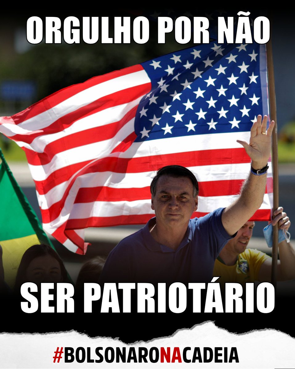 Orgulho por não ser patriotário

BRASIL SOBERANO
SOMOS TODOS STF
BOLSONARO NA CADEIA