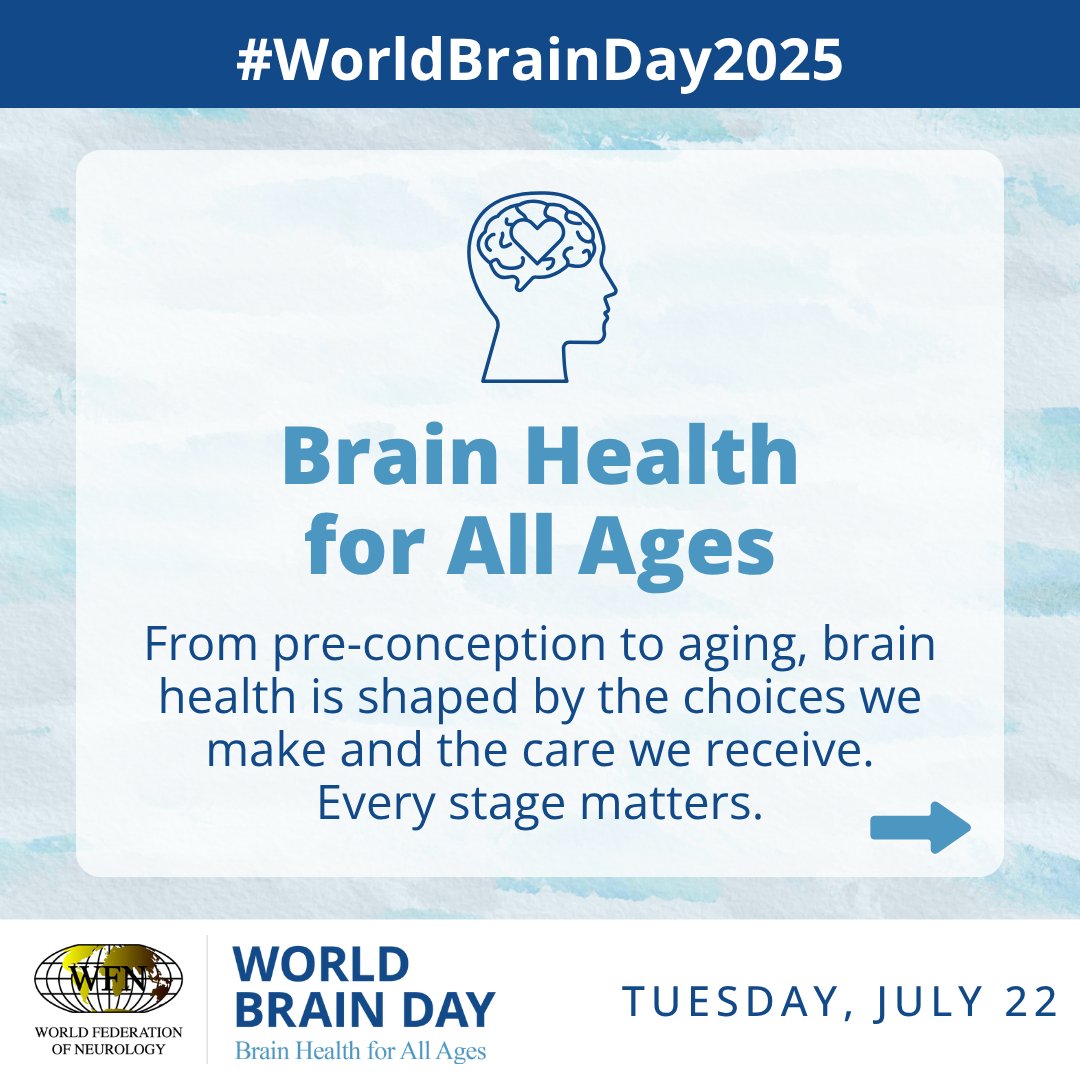 wfneurology's tweet image. Brain health isn’t just something we think about later in life—it begins before birth and matters at every stage.
From pre-conception through aging adulthood, the choices we make and the care we receive can shape lifelong brain wellness.
Swipe through to see how brain health…