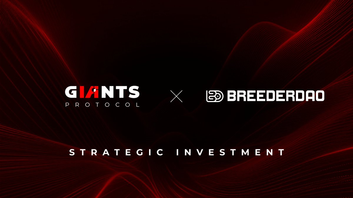 giantsprotocol's tweet image. STRATEGIC INVESTMENT ANNOUNCEMENT 💥
@giantsprotocol 🤝 BreederDAO
We're thrilled to announce our latest investor BreederDAO
BreederDAO is a startup accelerator empowering the blockchain industry