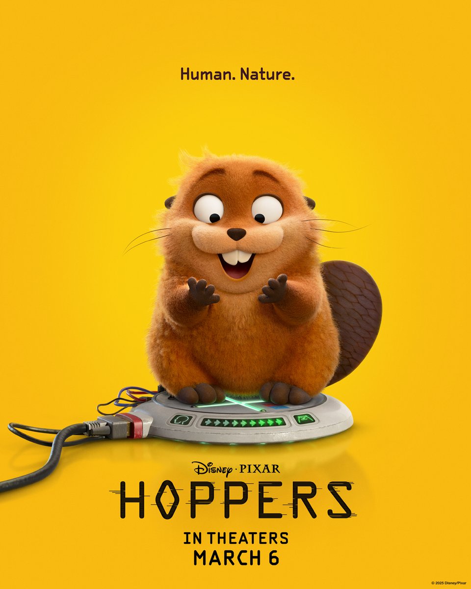 RealD3D's tweet image. Human 🤝 Nature
Check out the new poster for Disney & Pixar’s #Hoppers, arriving only in theaters March 6, 2026!