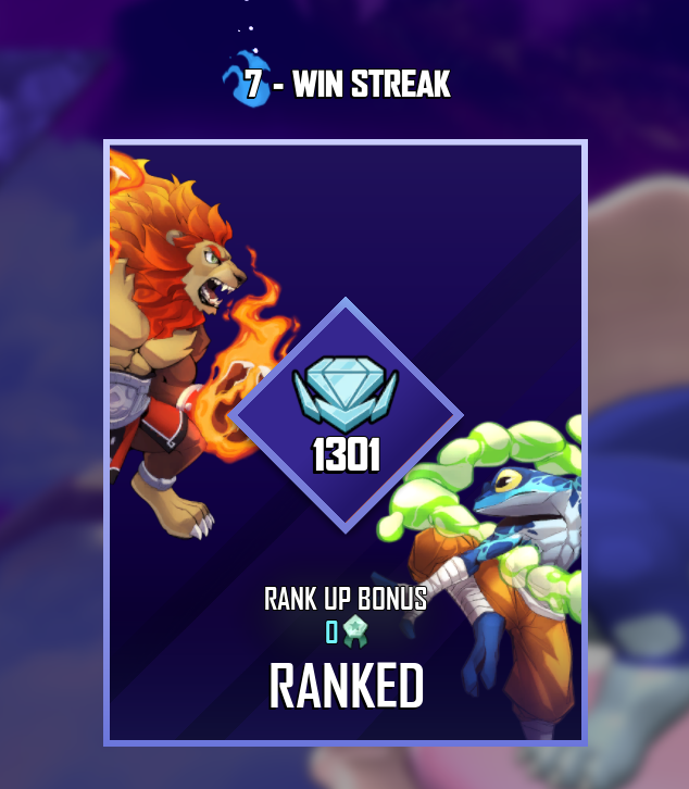 Made it back to diamond 

for context I quit rivals in December and just started playing again 
#rivalsofaether #orcane