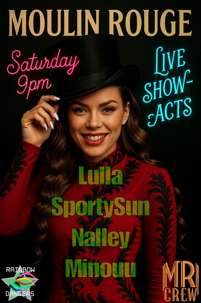 🎩✨ It’s Moulin Rouge day! Curtain call at 9pm CEST with Lulla, SportySun, Nalley &amp; Minouu spinning fire. Come early—those stage shows are hotter than your Wi-Fi router after a Netflix binge. #MoulinRouge3dx #3dxChat