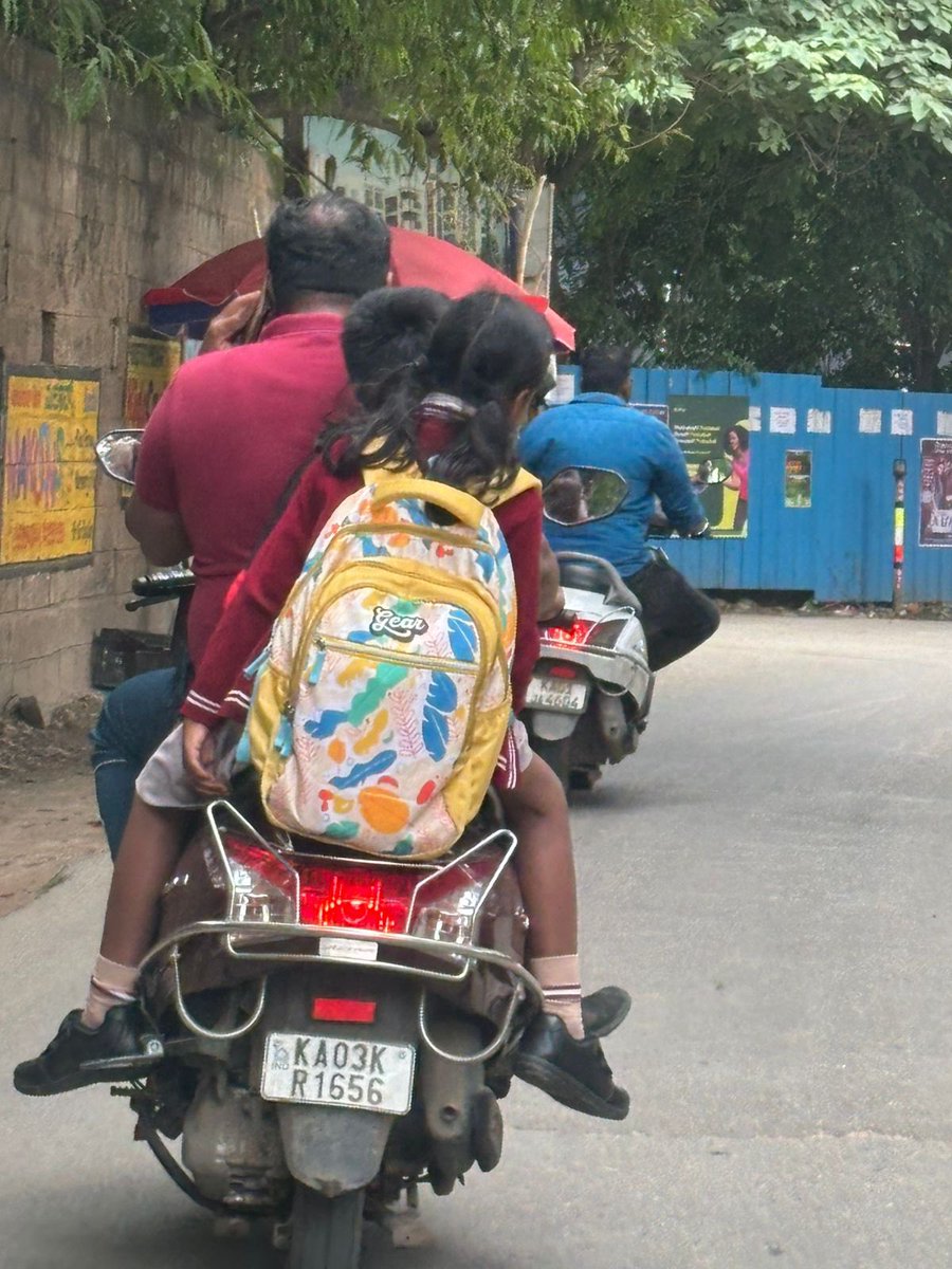 Dave (Road Safety: City & Highways) (@motordave2) on Twitter photo Bad Parenting Starts from?
- Father Riding Scooter with 1 hand & left hand holding phone.
- No Helmets including scooter ahead.
Parents need to work something out including Schools over #RoadSafety
<a href="/DriveSmart_IN/">DriveSmart🛡️</a> <a href="/dabir/">P.D 𝕏</a> <a href="/Nik_blr/">Nikhil</a> <a href="/sumanthchandar/">Sumanth ಸುಮಂತ್</a> <a href="/mabhishek242/">Abhishek Mishra</a> <a href="/RCBengaluru/">*ಆರ್ ಸಿ ಬೆಂಗಳೂರು | RC Bengaluru*</a> Bad Parenting Starts from?
- Father Riding Scooter with 1 hand & left hand holding phone.
- No Helmets including scooter ahead.
Parents need to work something out including Schools over #RoadSafety
<a href="/DriveSmart_IN/">DriveSmart🛡️</a> <a href="/dabir/">P.D 𝕏</a> <a href="/Nik_blr/">Nikhil</a> <a href="/sumanthchandar/">Sumanth ಸುಮಂತ್</a> <a href="/mabhishek242/">Abhishek Mishra</a> <a href="/RCBengaluru/">*ಆರ್ ಸಿ ಬೆಂಗಳೂರು | RC Bengaluru*</a>