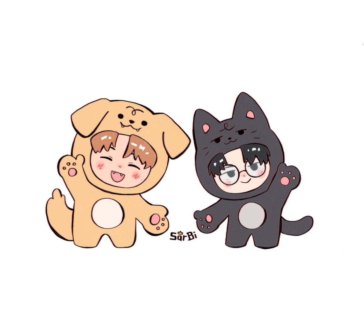 giving the people (me) what they want (puppy kitty minwon)