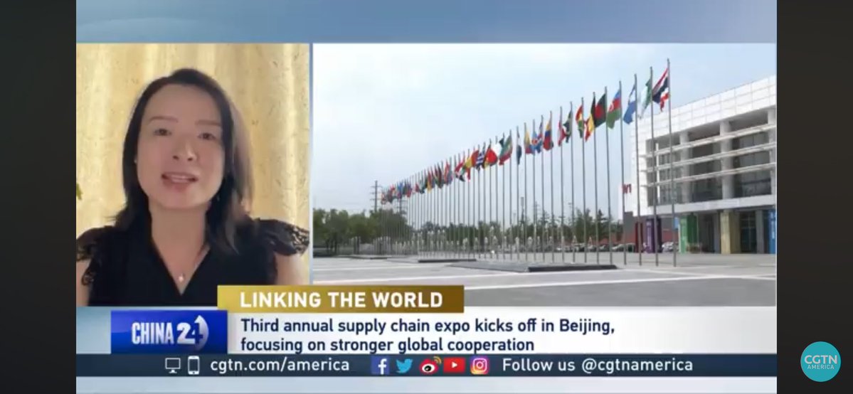 YanLian31677392's tweet image. youtu.be/ORy0ONjO0-8?si…
Glad to talk to Sally at CGTN China 24 on the 3rd China International Supply Chain Expo.