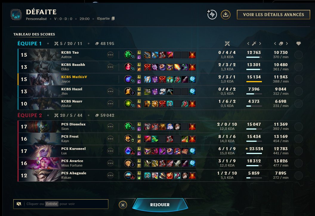 MathisV_LoL's tweet image. 0-1 demain on revient plus fort