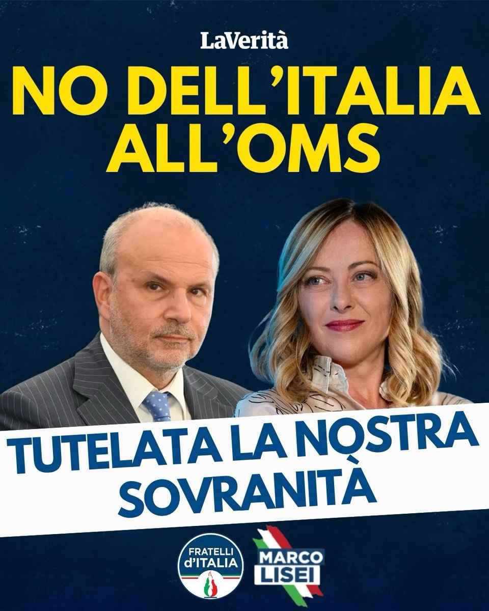 Marcolisei's tweet image. Il Governo di Giorgia Meloni si è opposto alle modifiche del Regolamento sanitario internazionale, cosi come hanno fatto altre nazioni. Le restrizioni di sovranità non erano giustificate.
Grazie anche al Minsitro Schillaci.
