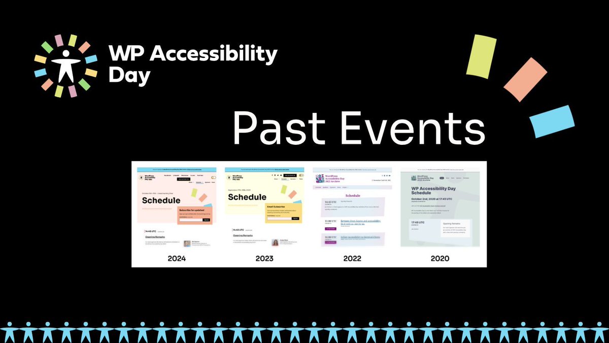 WPA11yDay's tweet image. More details about this year’s WP Accessibility Day are coming soon. Make sure to follow us here.
In the meantime, check out our session archive for past talks, insights, and inspiration. wpaccessibility.day/past-events/
#WPAD2025 #WPA11yDay #accessibility