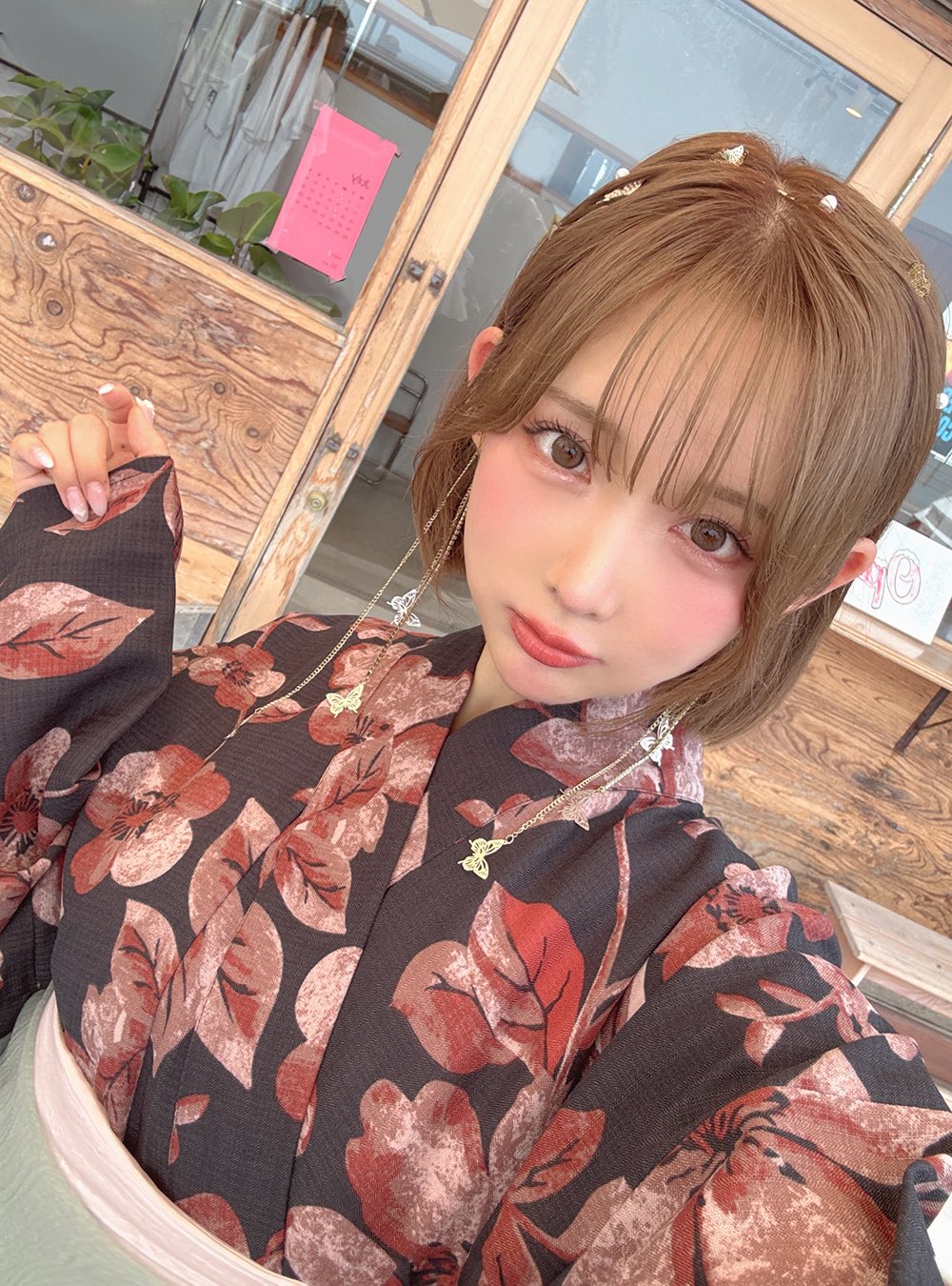 GRL 浴衣 ぼかしフラワーレトロ浴衣セット ぼかしフラワーレトロ浴衣セット[gi1024] | レディース