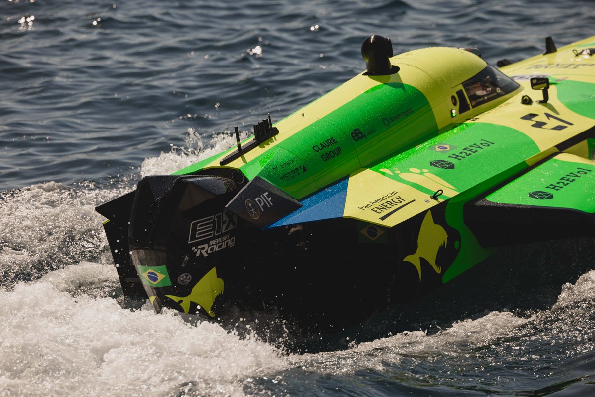 E1TeamBrazil's tweet photo. We’ve reached the Final every time we’ve raced with this livery 😏💚💛

#TeamBrazil | #E1Monaco https://t.co/nrP0qQIYP2