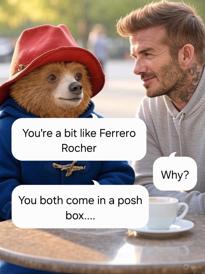 steonthesea's tweet image. The Adventures of Paddington - Paddington chats to David Beckam