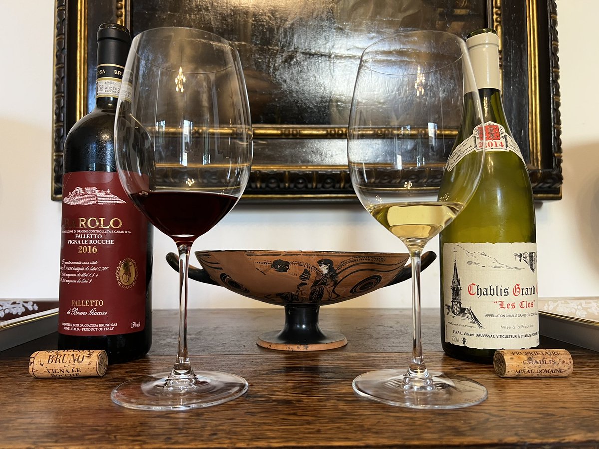 C’mon you guys, let’s gooooo… 

Caturdays only come once a week… show me the juice…

2 killer vintages… from 2 masters… Giacosa and Dauvissat…both unruly and still very young… 

I am not a fan of decanting but have to decant both to make them presentable for the dinner…