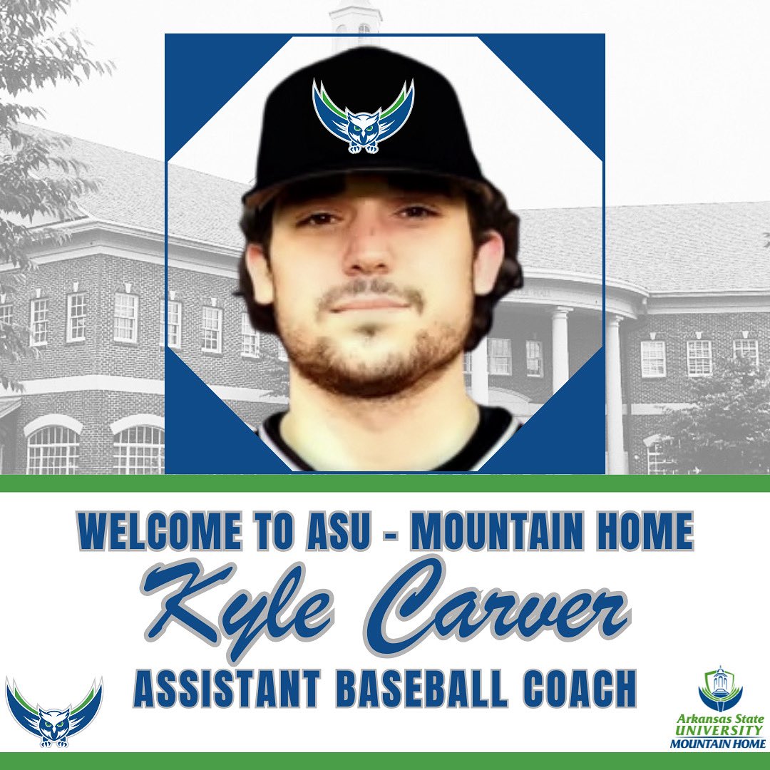 ASUMHBSBL's tweet image. TrailBlazer Baseball is proud to welcome Kyle Carver to ASU-Mountain Home! 

“Coach Carver is an excellent addition to our coaching staff! He will be instrumental in the success of our program on and off the field!” 
-Head Coach, Landon Hay