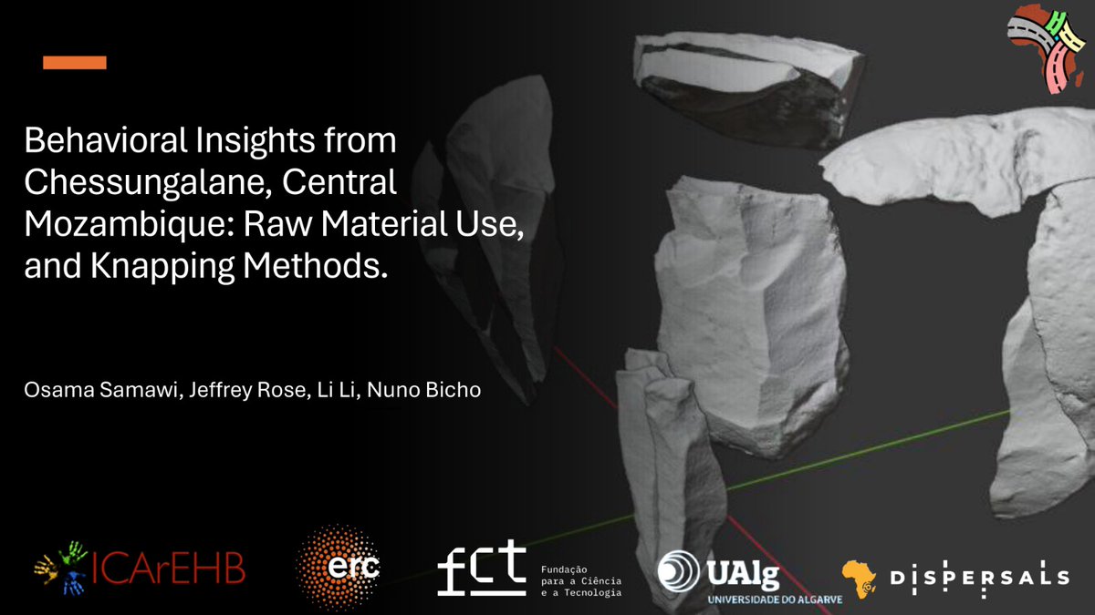 Osama Samawi (@samawi_osama) on Twitter photo #Lithics #Refitting #Knapping
Excited to present my initial PhD results from Mozambique at SAFA 2025! If you're around, join us this week in Faro, Portugal at <a href="/SAfAarchaeology/">Society of Africanist Archaeologists (SAfA)</a>
<a href="/ICArEHB/">ICArEHB</a> <a href="/Dispersals_ERC/">DISPERSALS ERC</a> . #Lithics #Refitting #Knapping
Excited to present my initial PhD results from Mozambique at SAFA 2025! If you're around, join us this week in Faro, Portugal at <a href="/SAfAarchaeology/">Society of Africanist Archaeologists (SAfA)</a>
<a href="/ICArEHB/">ICArEHB</a> <a href="/Dispersals_ERC/">DISPERSALS ERC</a> .