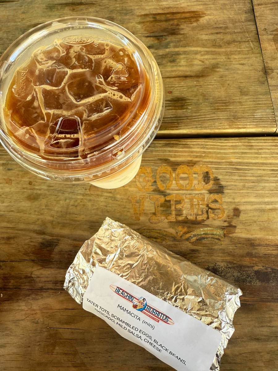 Jodicab22's tweet image. A beach walk, a vanilla latte and a breakfast burrito. May have won Saturday.