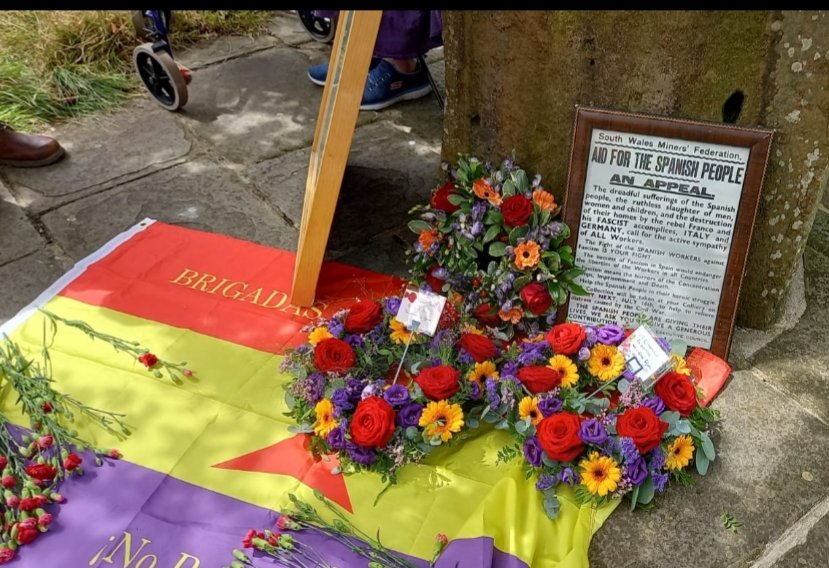 BethWinterCynon's tweet image. An honour to have been part of this commemoration today.
From fighting fascism in Spain in the 1930s to opposing the genocide in Gaza today the people of Wales show their compassion.
We need to work together to build a world for people, planet and peace not profit.