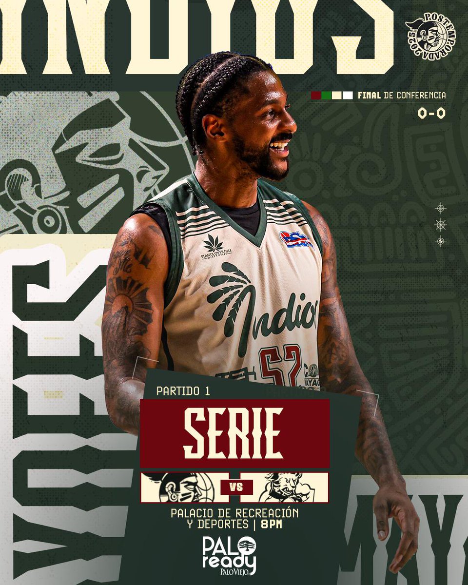 ¡Comienza la batalla por la 👑 de la Conferencia B!

Boletos | indiosdemayaguez.printcotickets.com/events/125701
🎟️ | Boletería abre a las 4:00 pm 
🟢 | TODOS DE VERDE O CREMA