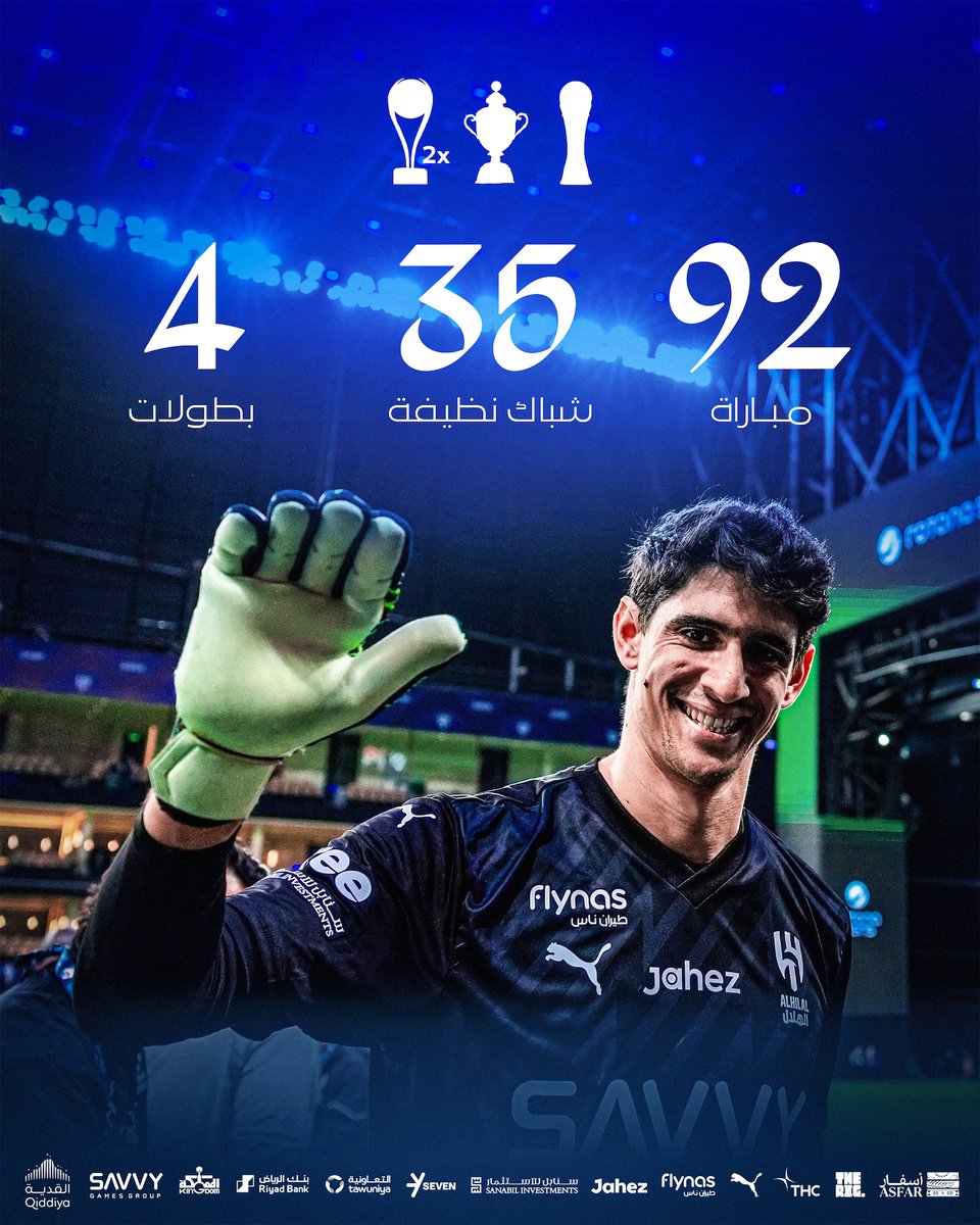 Alhilal_FC's tweet image. 🔹 موسمان من التألّق مع #الهلال 🗓️
"ياسين بونو" في أرقام 🔝🏅