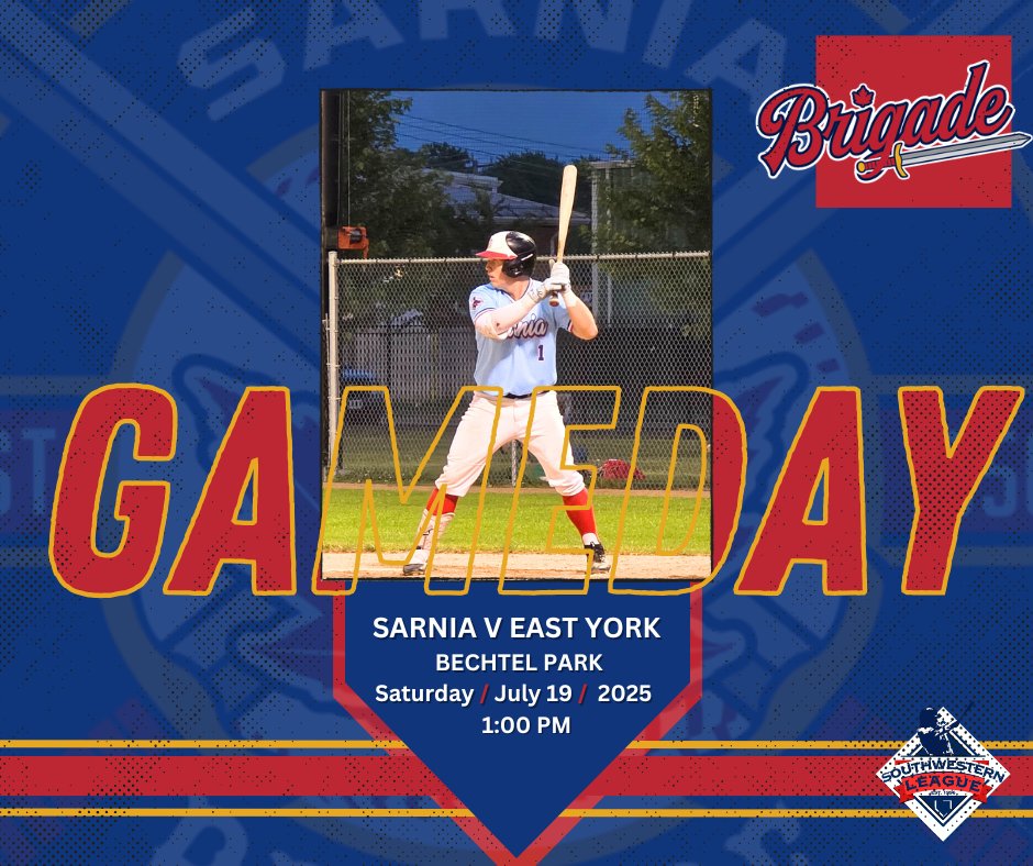 The Sarnia 22U Brigade take on East York at 1pm today in Kitchener. The Brigade are 2-0 at the 2025 Ontario National Qualifier. ⚔️