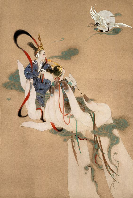 x1ngwu's tweet image. In the far northwest sea of Xuhai lies the Kingdom of Cranes (鶴民國), a land of people only three inches tall. Though minuscule, they are astonishingly swift, able to travel a thousand miles in a single day, their movements as fluid as flight. Yet they live under constant…