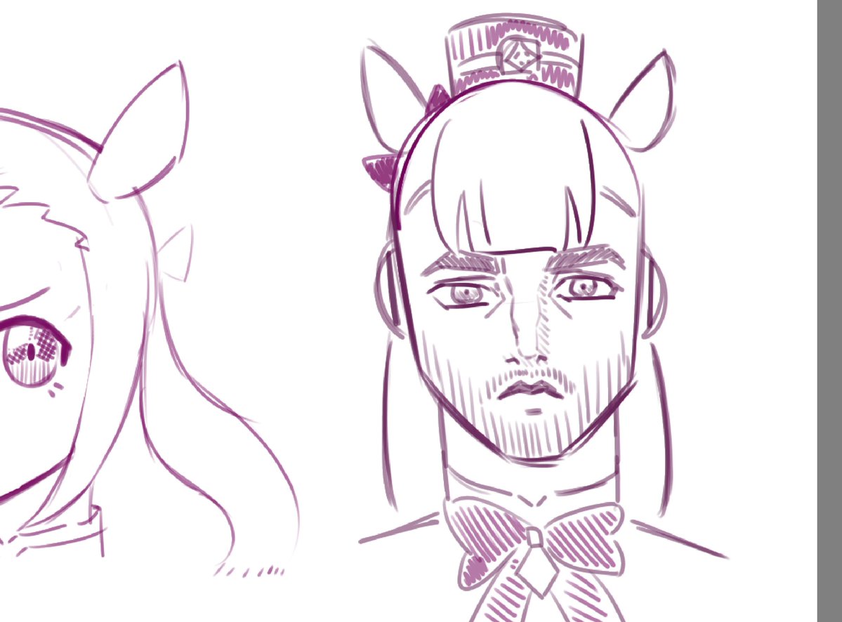 Scobby_Ate's tweet photo. warm up sketches 
#umamusume #doodles https://t.co/ZCrNa2Ub0T