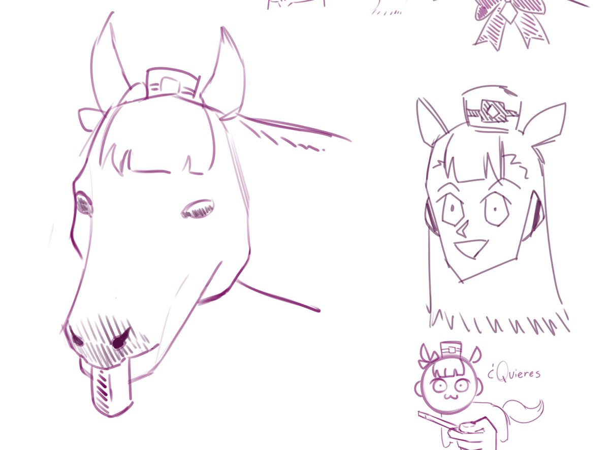 Scobby_Ate's tweet photo. warm up sketches 
#umamusume #doodles https://t.co/ZCrNa2Ub0T
