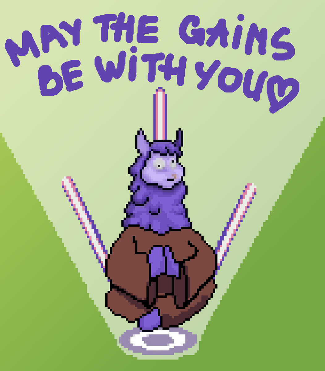 llamao_'s tweet image. may the gains be with you 🟣📈