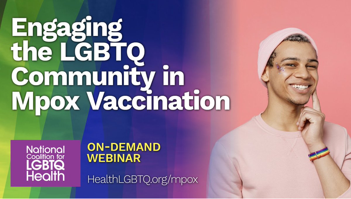 This on-demand webinar provides an in-depth look at current best practices on community responses to and education strategies regarding #mpox in the United States.

View the webinar on the Coalition Mpox Resource Center: healthlgbtq.org/mpox.

#lgbtq #community #health