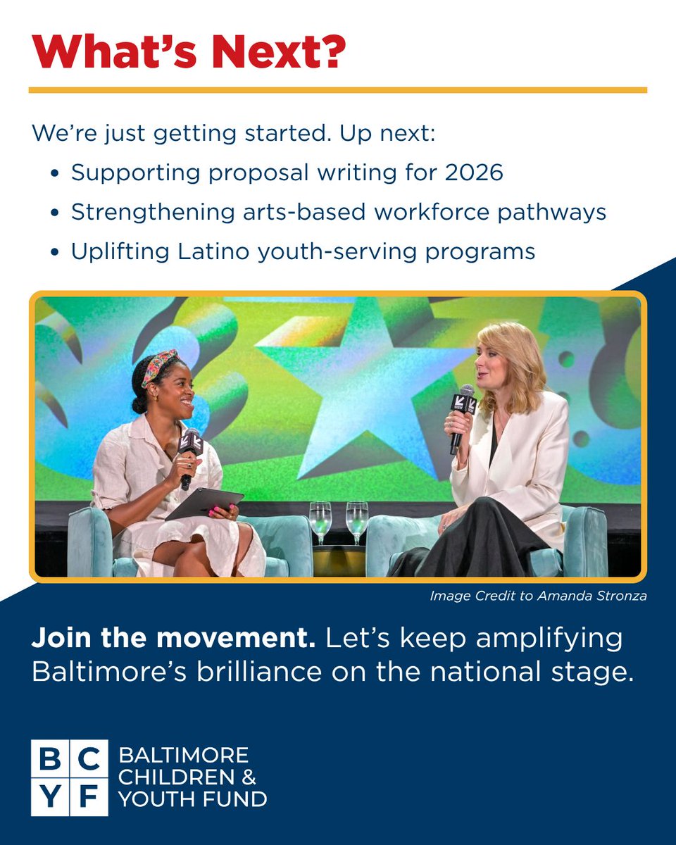 Baltimore’s brilliance showed up at #SXSWEDU 💥 BCYF's grantees connected, learned, and built momentum for their work. We look forward to hopefully seeing more youth-serving orgs on stage next year!

🔗 buff.ly/1ZOd8HI

#BaltimoreYouth #EducationEquity #SXSWEDU