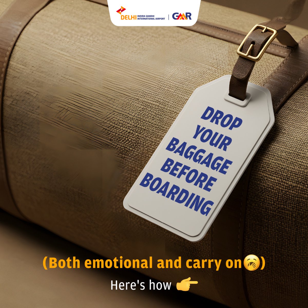 DelhiAirport's tweet photo. 🧳Using Self-Baggage Drop at Delhi Airport?
Here are the quick Dos ✅ & Don'ts ❌ to breeze through!
#DelhiAirport #SelfBaggageDrop #AirportFacility #SmartFly https://t.co/iX7bh4SLZJ
