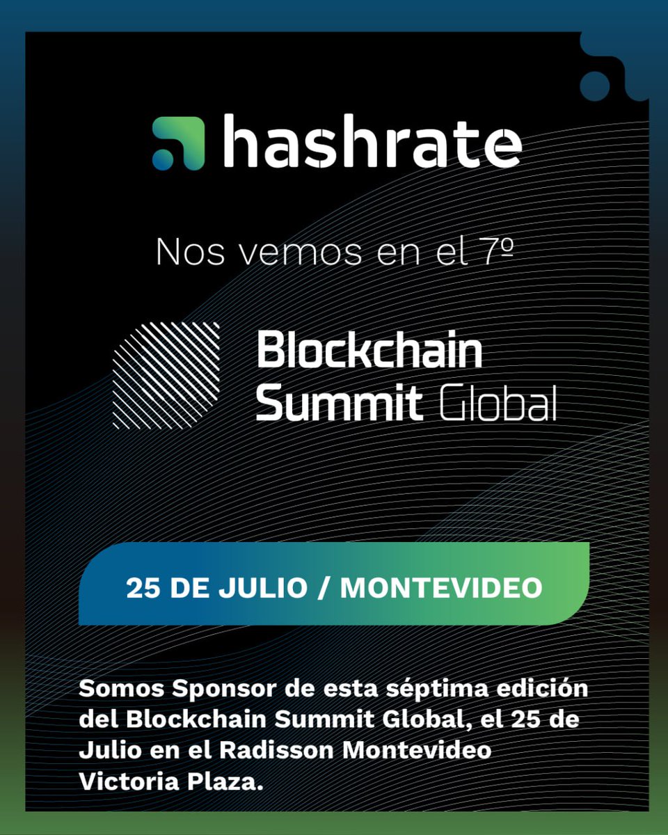 Hashrate_Space's tweet image. Hashrate llega como sponsor oficial al #BSG2025 en Montevideo.
Si estás en la industria, sabés que este es el alfa IRL?
📡 Infraestructura, ASICs, ROI real y proof of work con café.
🧠 Venite a hablar con los que hacen que el hashrate de tus equipos no pare nunca.
 #BitcoinMining
