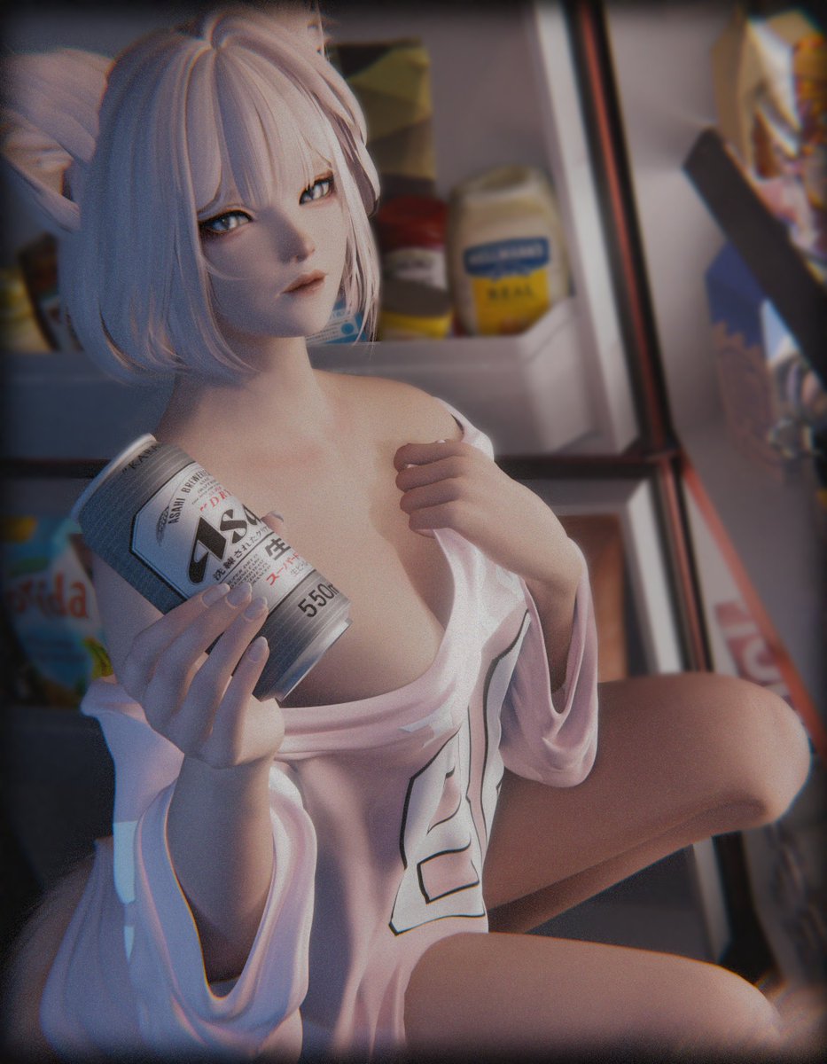 ZoFFXIV's tweet image. "I still have this in my fridge. Wanna go crazy and play around tonight?"